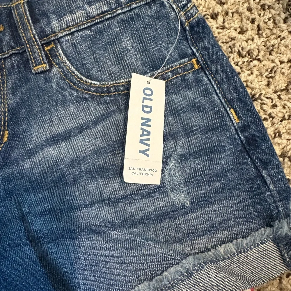 Old Navy Girls Dark Blue Jean Shorts - Picture 3 of 8
